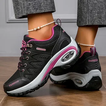 أحذية رياضية مقاومة للماء للنساء ، أحذية قصيرة مريحة ، أحذية رياضية خارجية ، أحذية كاحل جلدية غير رسمية ، أحذية شتوية 3