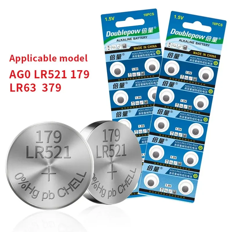10-100PCS-LR521-AG0-Button-Battery-1-5v-Coin-Cell-Alkaline-Watch ...