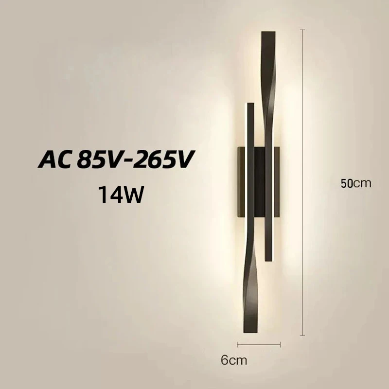Wall Light Long strip wall lamp light luxury creative room bedroom bedside lamp simple modern Nordic living room TV wall