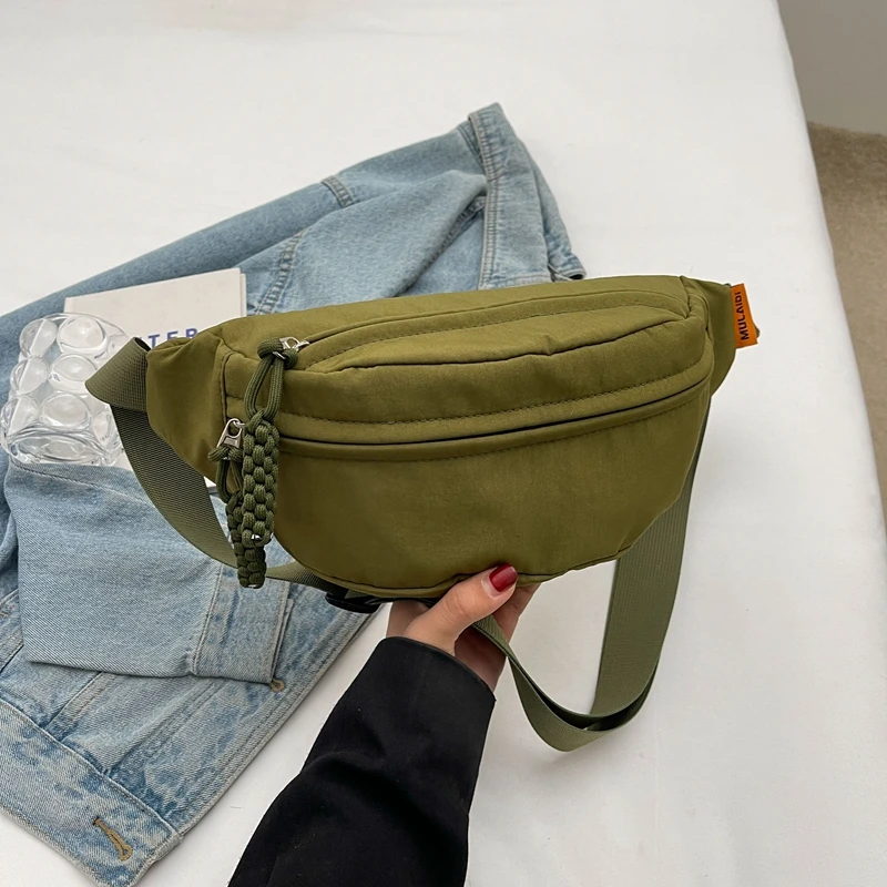 Tiptoegirls Chest Bag Fashion Sports Pack Cotton Fabric Messenger Bag Retro College Style Multi-functional Couples Shoulder Bag