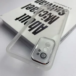 Premium Silicone Phone Case with Acrylic Glass and Transparent Camera Lens Protection for Honor V30 Pro (Transparent White)
