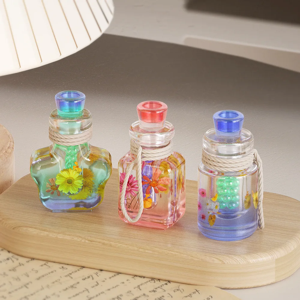 DIY 에폭시 송진 드리프트 병 몰드 하트 모양 소원 병 전구 야간 조명 아로마 테라피 병, 퀵샌드 실리콘 몰드