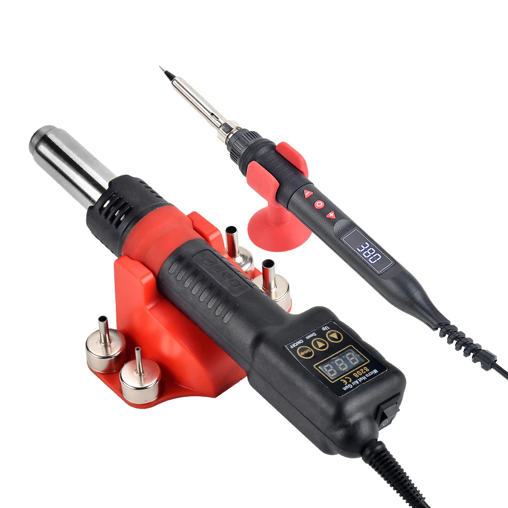 jcd 8208 new micro hot air gun 750w soldering welding rework station lcd digital display all in one heat gun bga ic solder tools JCD 8208 New All-in-one Hot Air Gun 750W Micro Soldering Station LED Digital Hair Dryer for BGA Welding Repair Tools Heat Gun