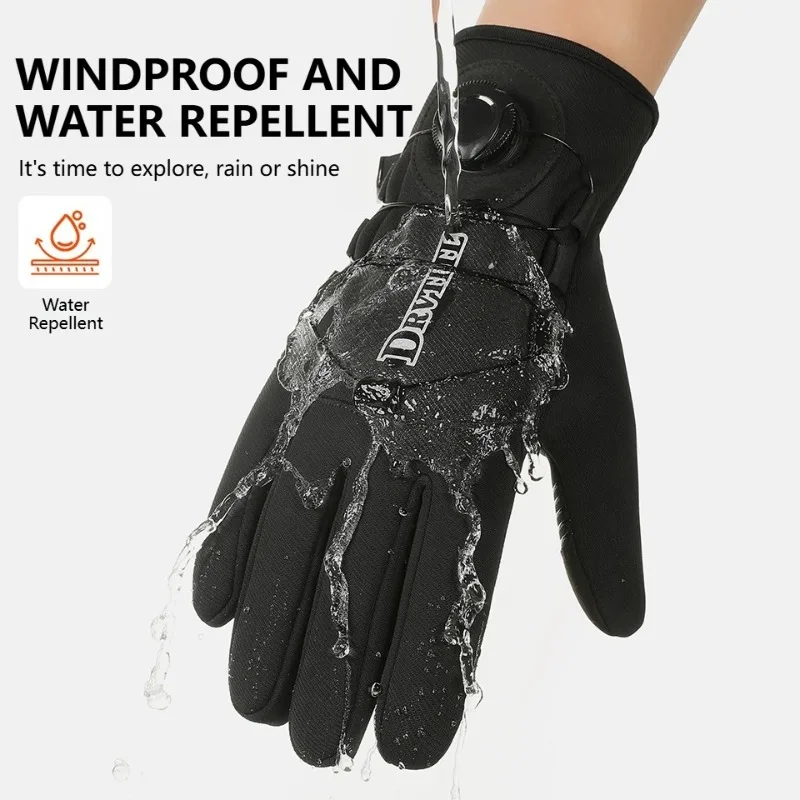Winter Cycling Gloves Thermal Insulated Waterproof Windproof Unisex Touchscreen Compatible for Outdoor Riding Skiing Running