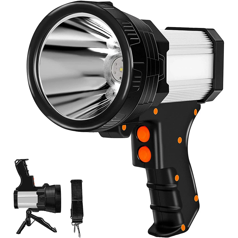 SuperBrightSpotlight10000mAhLEDRechargeableFlashlightsIP65