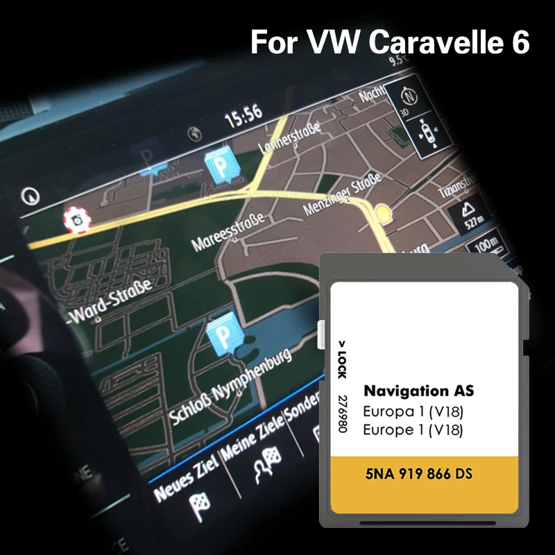 

For VW Caravelle 6 Map GPS SD Card 32GB AS V18 Europe Germany Spain Naving Karte
