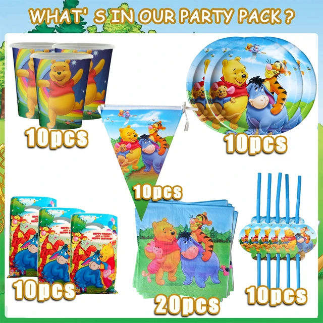 Winnie Pooh Birthday Decorations  Winnie Pooh Cake Decoration - 1pcs  Disney Birthday - Aliexpress