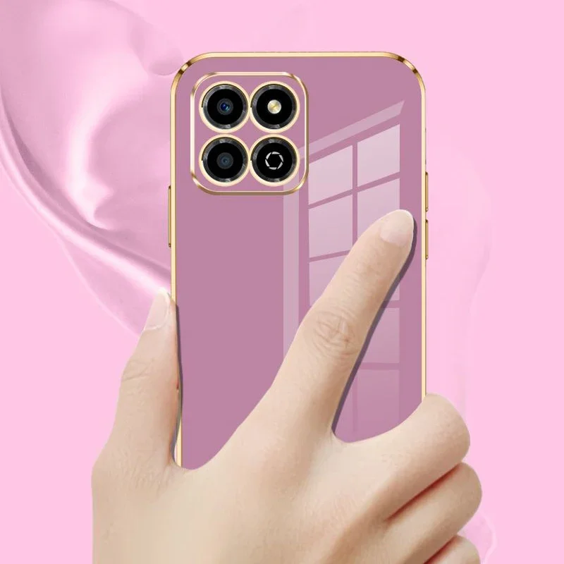 Smart Plating Camera Lens Protector Case - Soft Silicone Shockproof Cover with Lanyard