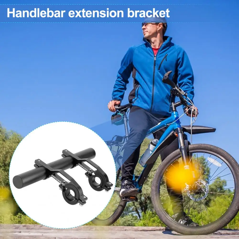 Anti-skid Gasket Secure Bike Handlebar Mount Bicycle Handlebar Extender Bracket for Bike Light Phone Code Meter Aluminum for Mtb