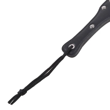 Leather Handle Horse Whip Riding Crop Slapper Metal Buckle Restraint Fetish Paddles Adults Couples Sex Game Erotic Toys 4