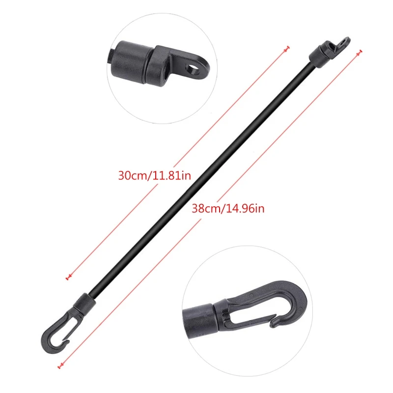 Fishing Rod Holder Bracket Rest Gear Accessories 2 Sets Rod Strap Holder Deck Mount Connector Mount Rod Strap Hold Down for Bass Boat Kayak Boat Fishing