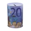 Metal Piggy Bank Tinplate Euro Dollar Pattern Design Money Box Safe Cylinder For Deposit Boxes 6 Color M2M7 6