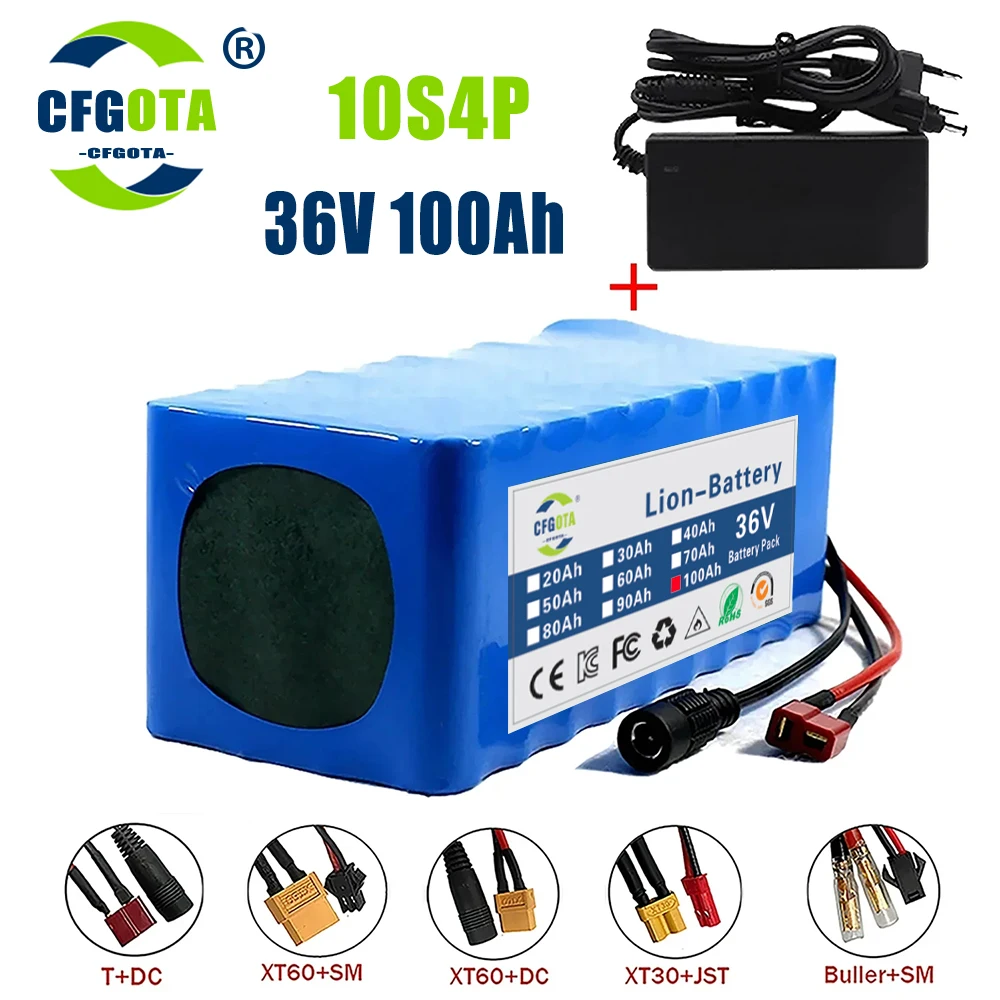 

10S4P 36V 100000mAh Electric Scooter Lithium Battery 18650 battery pack 36V 100Ah Electric Scooter Electric Scooter Battery 36v