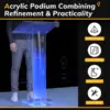 Podium With Light, Clear Acrylic Pulpit For Churches, Church Pulpit Podium Lectern Clear Acrylic Podium Stand Reception Stand 2