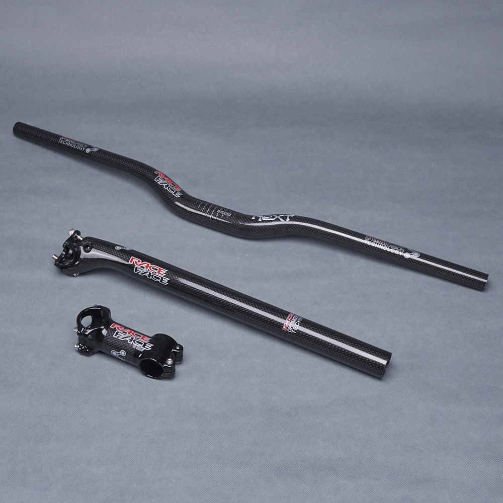 Race Face Next Glossy 3K Carbon Fiber Bike MTB Handlebar Sets Mountian Bicycle Handlebar Stem Seatpost