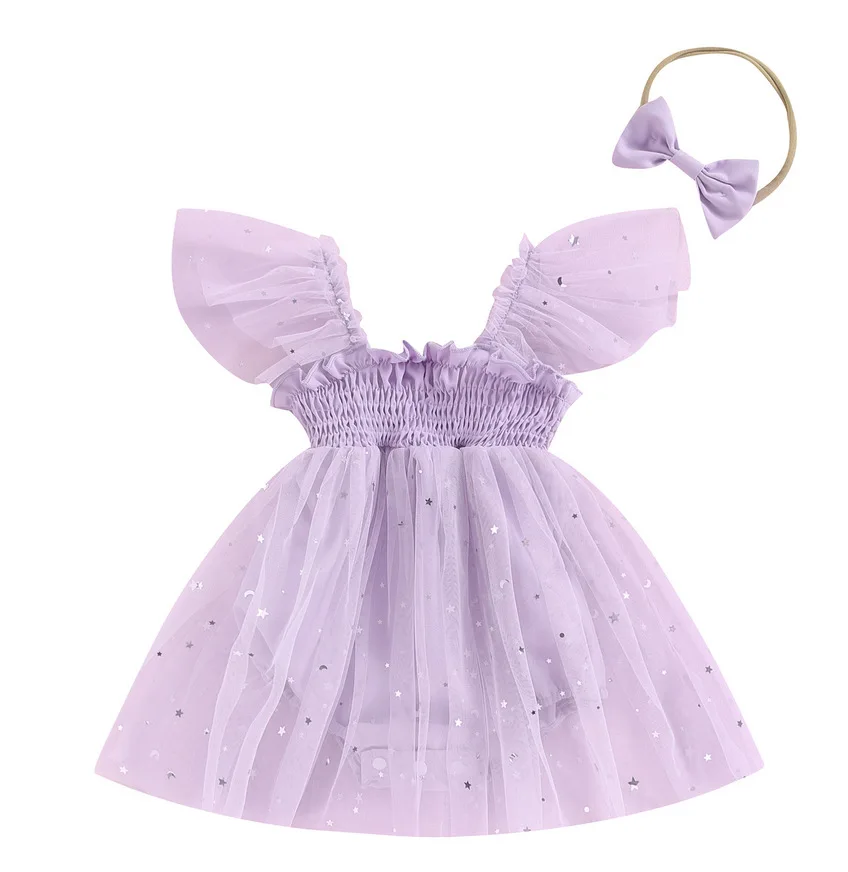 Summer Baby Girls One Piece Mesh Bodysuit