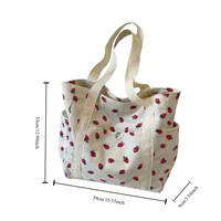 Sac à main frais et doux pour filles, sac à bandoulière imprimé en velours côtelé haut de gamme, sac sous les bras pour loisirs Shopping banlieue pour femmes 6