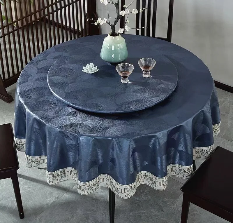 2024 New Chinese Round Tablecloth Oil-proof and Scalding-proof Cloth