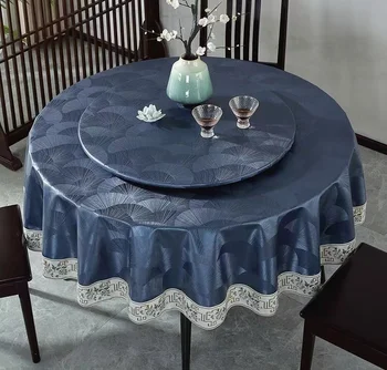 2024 New Chinese Round Tablecloth Oil-proof and Scalding-proof Cloth