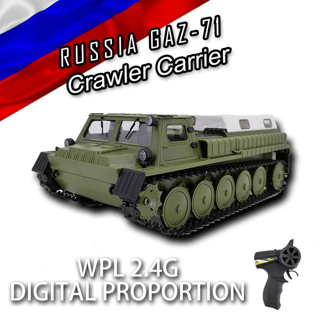 1：16 WPL E-1 Tracked Carrier Tracked Troop Carrier Simulation military remote control car GAZ-71 Vehicle for Birthday Gift Toy 1
