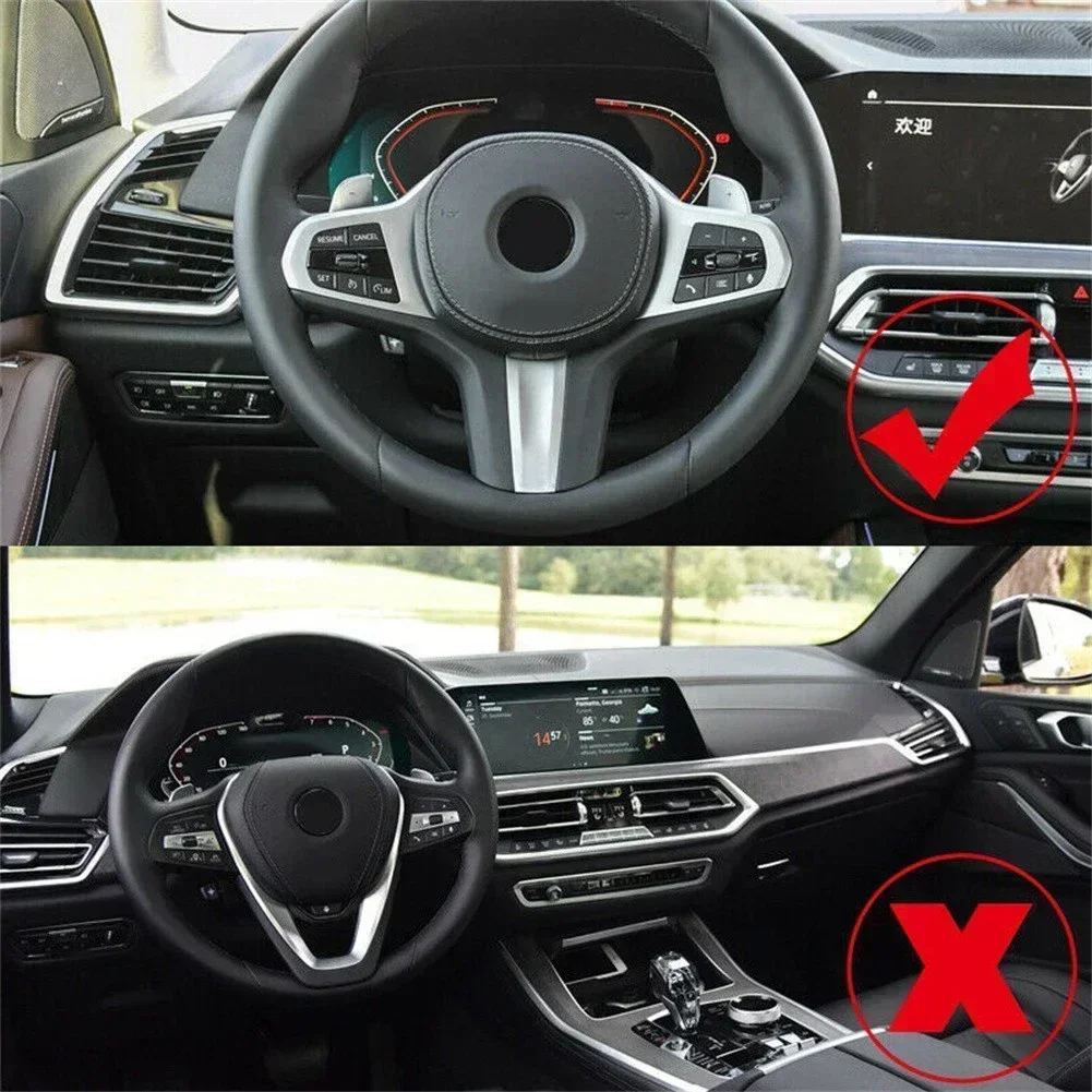 2 개/대 탄소 섬유 자동차 스티어링 휠 스위치 트림 BMW 2 시리즈 F44 2 3 4 5 6 7 8 시리즈 G22/G23/G26 X3 X4 X6 X7