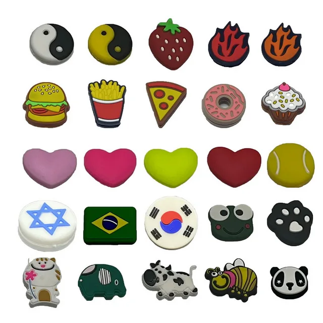 Cute Heart-shaped Tennis Vibration Dampeners Tennis Racket Anti Vibration Flag Animal Tennis Racquet Damper Tennis Accessories 2