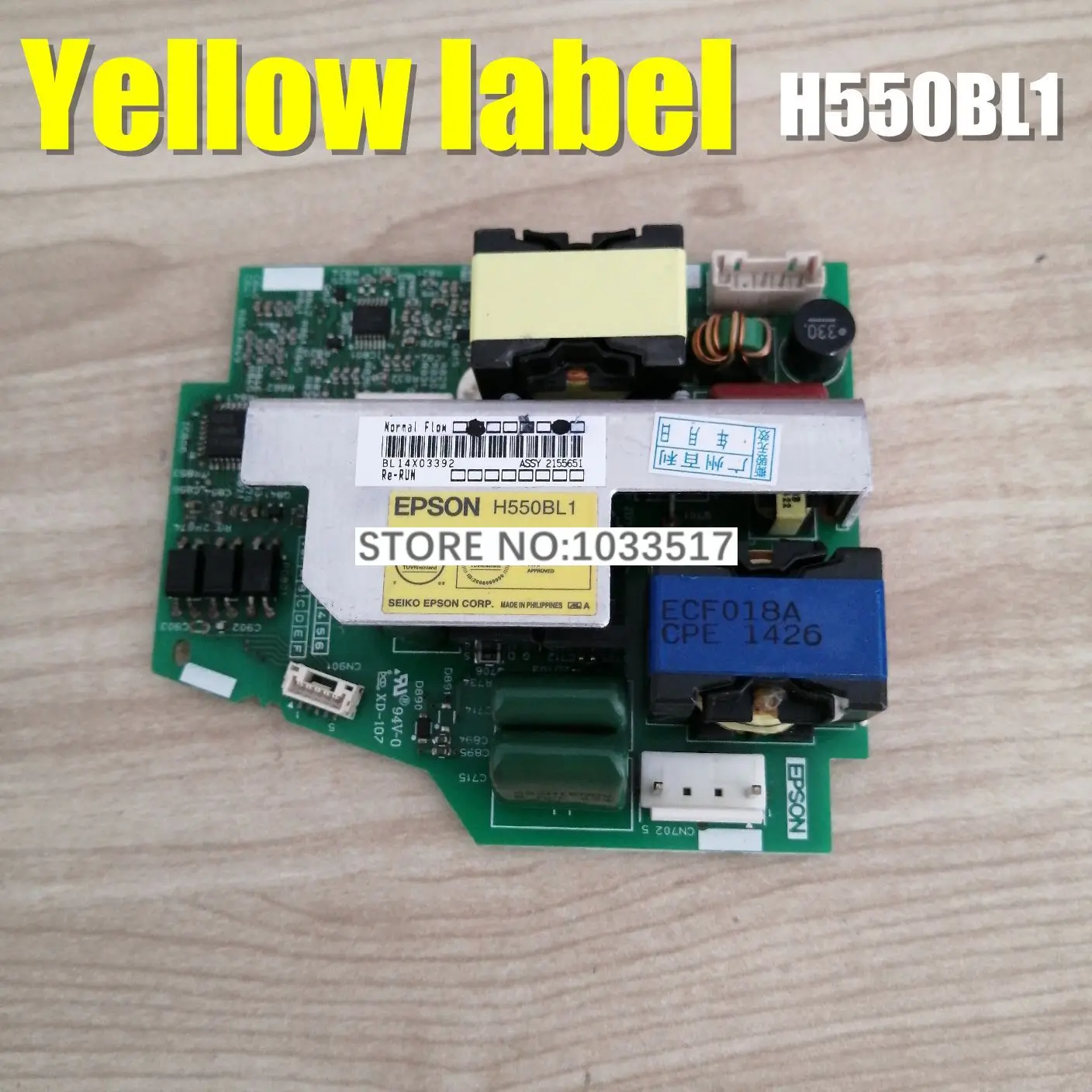 Projector power board Ballast H550BL1 （Yellow label）for EPSON CBX03