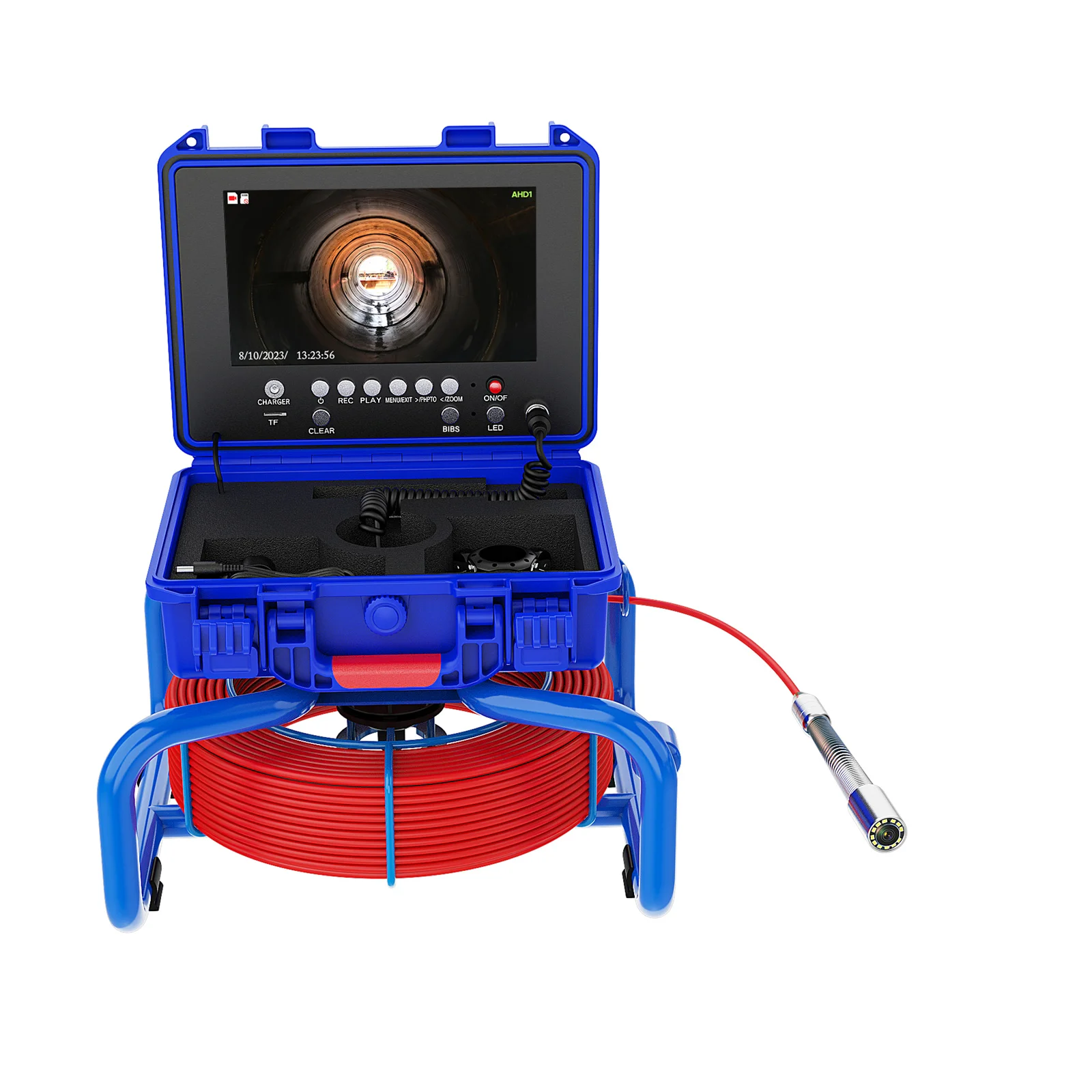 Sewer Inspection Camera 9" Meter Counter DVR Drain Sewer Video Endoscope Borescope camera with Self-Leveling 512HZ Locator 5