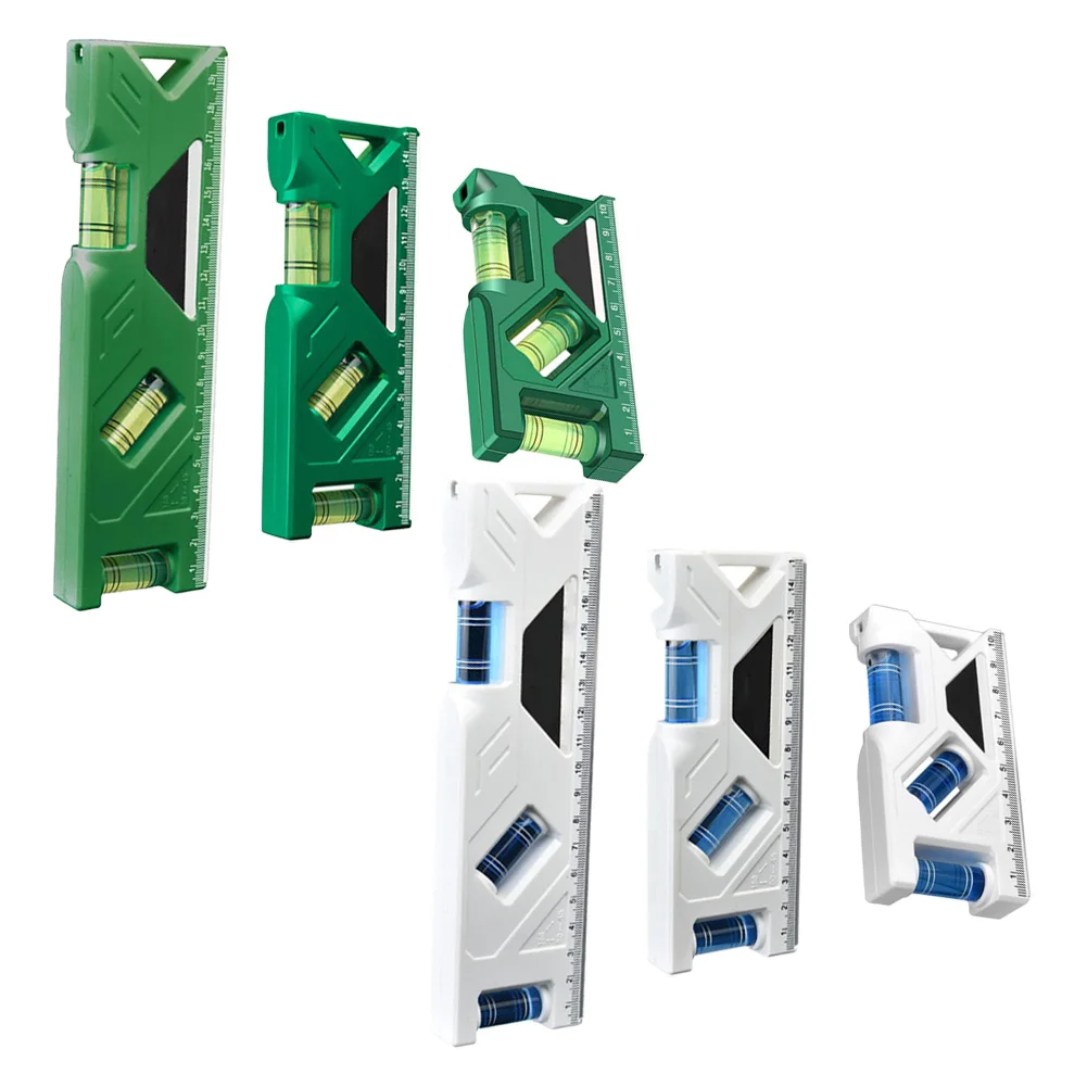 Portable Magnetic Pocket Level Gauge Mini Protractor With Metric Ruler 3 In 1 Precise Measurement Vertical/horizontal/4 Angle Measuring Tool