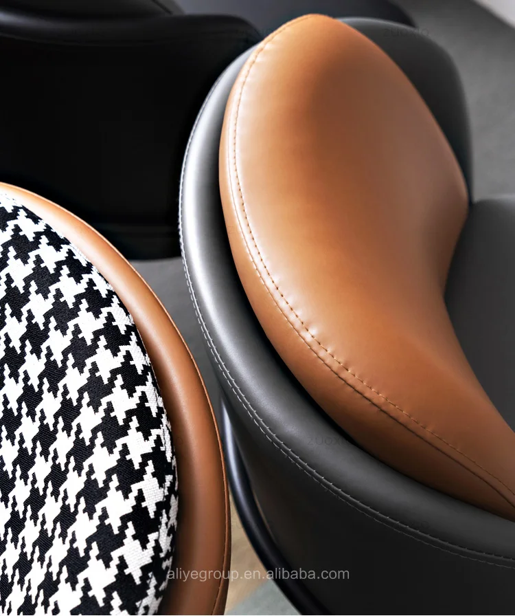 High quality dining room coffee shop modern metal leg soft leather chair with stainless steel leg for luxury home furniture