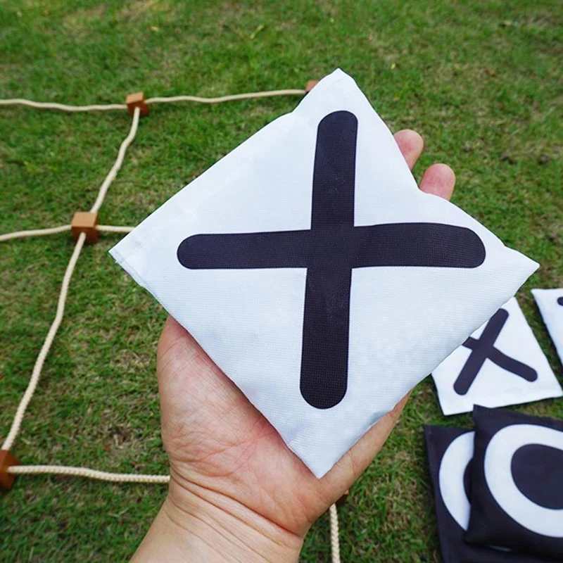 Giant Tic -Tac -Toe Outdoor Game Instant Setup, No Assembly Bean-Bag Toss Games Set,Giant -Yard Games For Adults 4