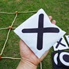 Giant Tic -Tac -Toe Outdoor Game Instant Setup, No Assembly Bean-Bag Toss Games Set,Giant -Yard Games For Adults 4