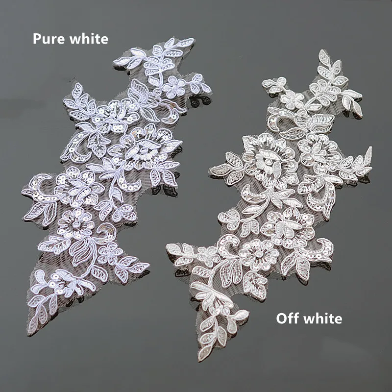 20Pcs/10Pair 25color 테두리 레이스 미러 꽃 웨딩 드레스 웨딩 신발 머리 장식 DIY 바느질 액세서리 RS200