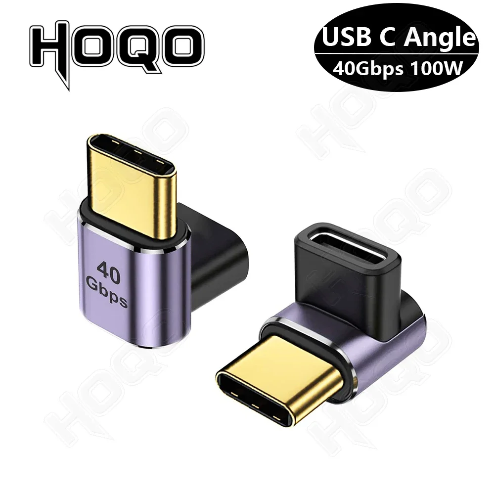 40gbps usb c angle 90 degree adapter USB-C Extender Right Angle PD 100W Fast Charging for MacBook pro Steam Deck Switch Laptop