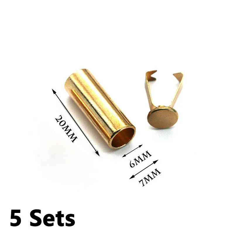 5 Sets Detachable Alloy Cord Stoppers With Lid Cap For Rope Apparel Accessories