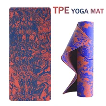 

TPE Yoga Mat 4mm Beginner Anti-Slip Mat Yoga Sports Workout Mat Camo for Home Fitness Gymnastics Pilates Mat
