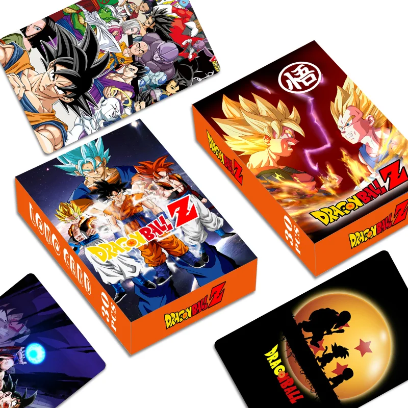 

30 карт вокруг коллекции Аниме Супер Sayajins Драконий жемчуг Z / GT / Super Goku LOMO карточка в коробке Детская игрушка подарок