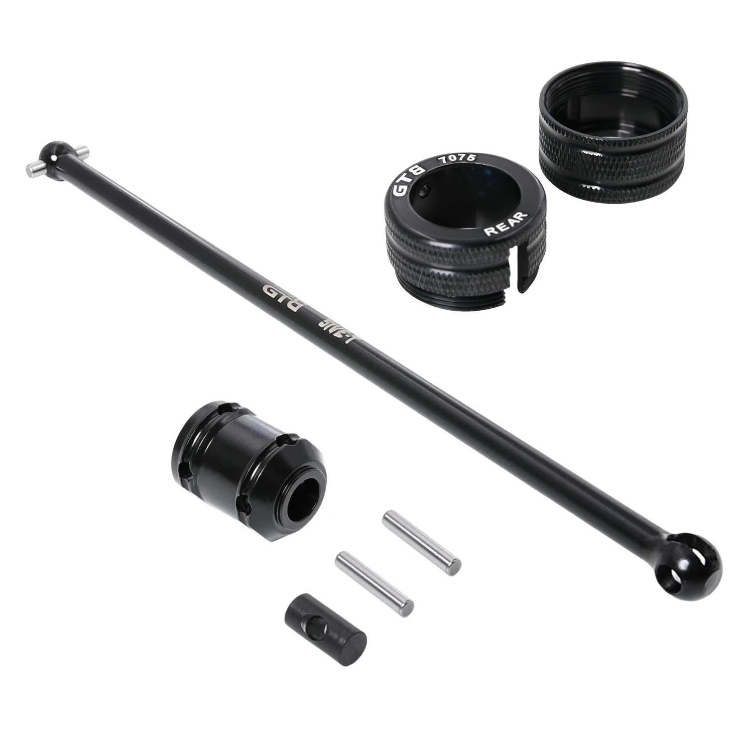 GTB CNC-Stahl-Antriebswelle vorne und hinten in der Mitte für 1/5 RC Car Losi 5ive T V1.0 Ersatzteil – Detail 2