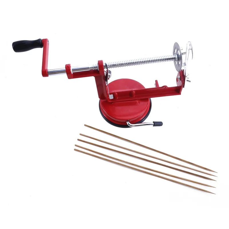 Manual Rotary Potato Tower Machine Stainless Steel Potatoes Utensil Spiral String Rotary Cutting Machines Kitchen Small Tool