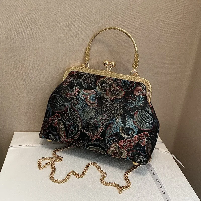 Silk Embroidery National Style Crossbody Bag - Women's Fashion Handbag