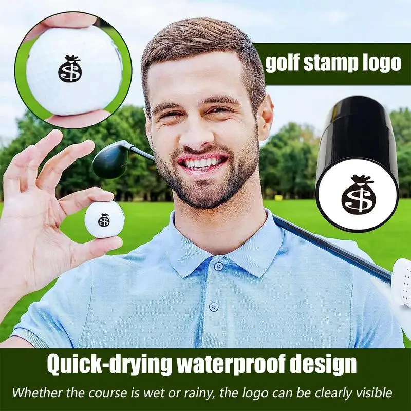 Golf Ball Stamps To Identify Golf Balls Quick Drying Ball Stamp No Fade Funny Marker Gifts Waterproof Reusable golf ball mark