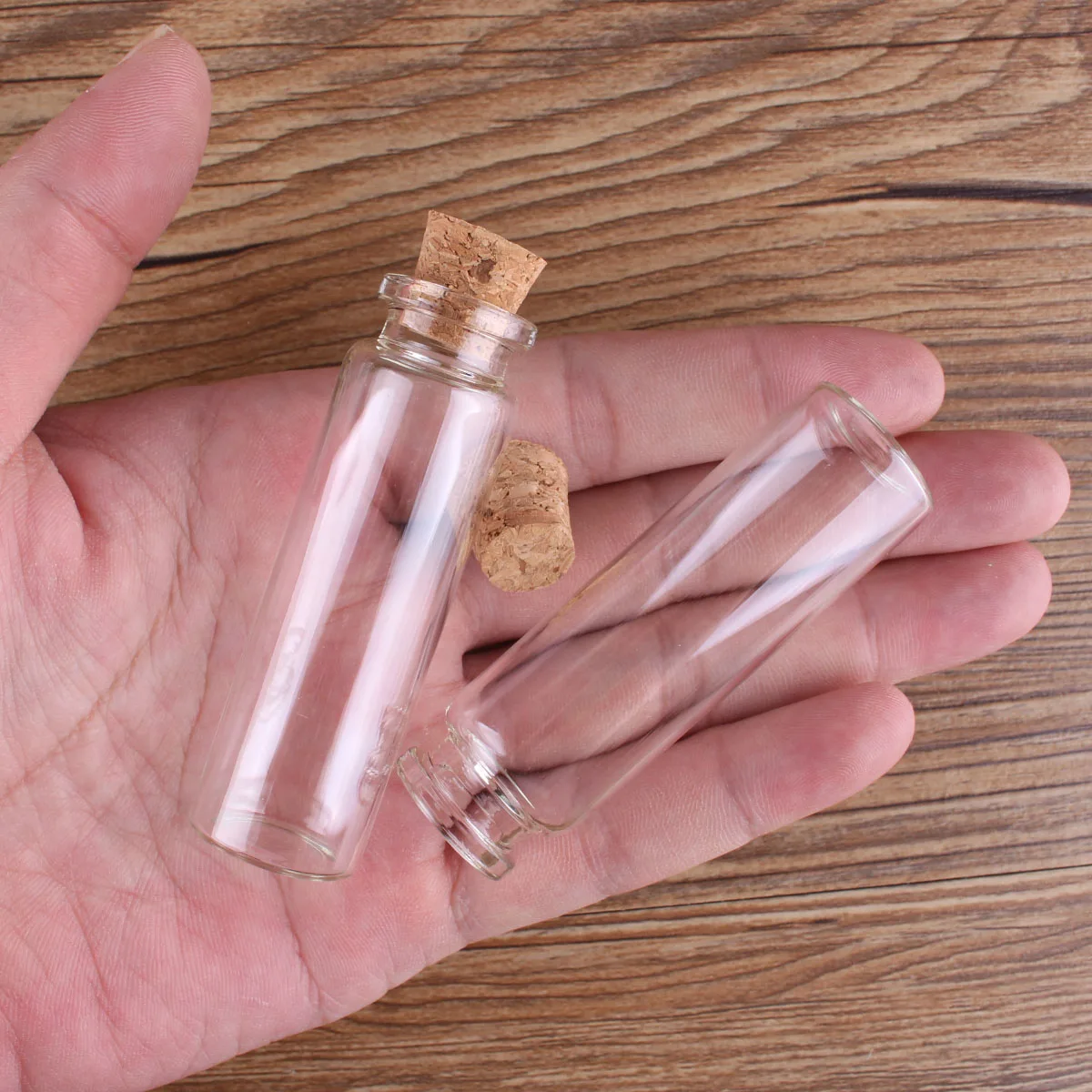 Glass Bottles 50pcs/100pcs 4ml/5/6/7/8/10/12/14/15/18/20/25/30ml Tiny Glass Bottles with Cork mini Glass Jars Vial for Home Decoration Crafts