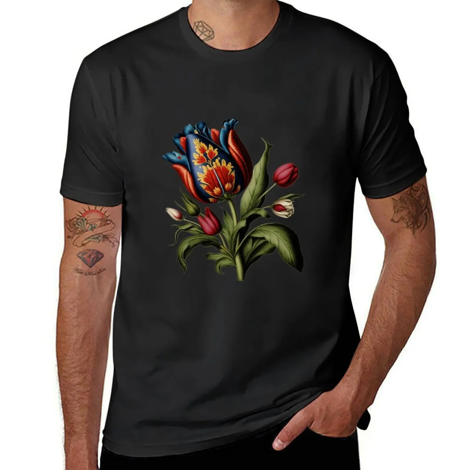 Turkish tulip design T-Shirt shirts graphic tees cute clothes summer top summer clothes Men's t shirts