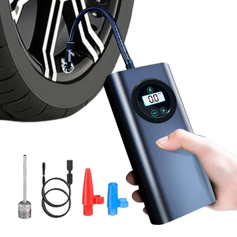 

Portable Air Pump for Car Electric Tire Inflator with Accurate Pressure Rechargeable Tire Air Compressor for Cars Bikes Tires