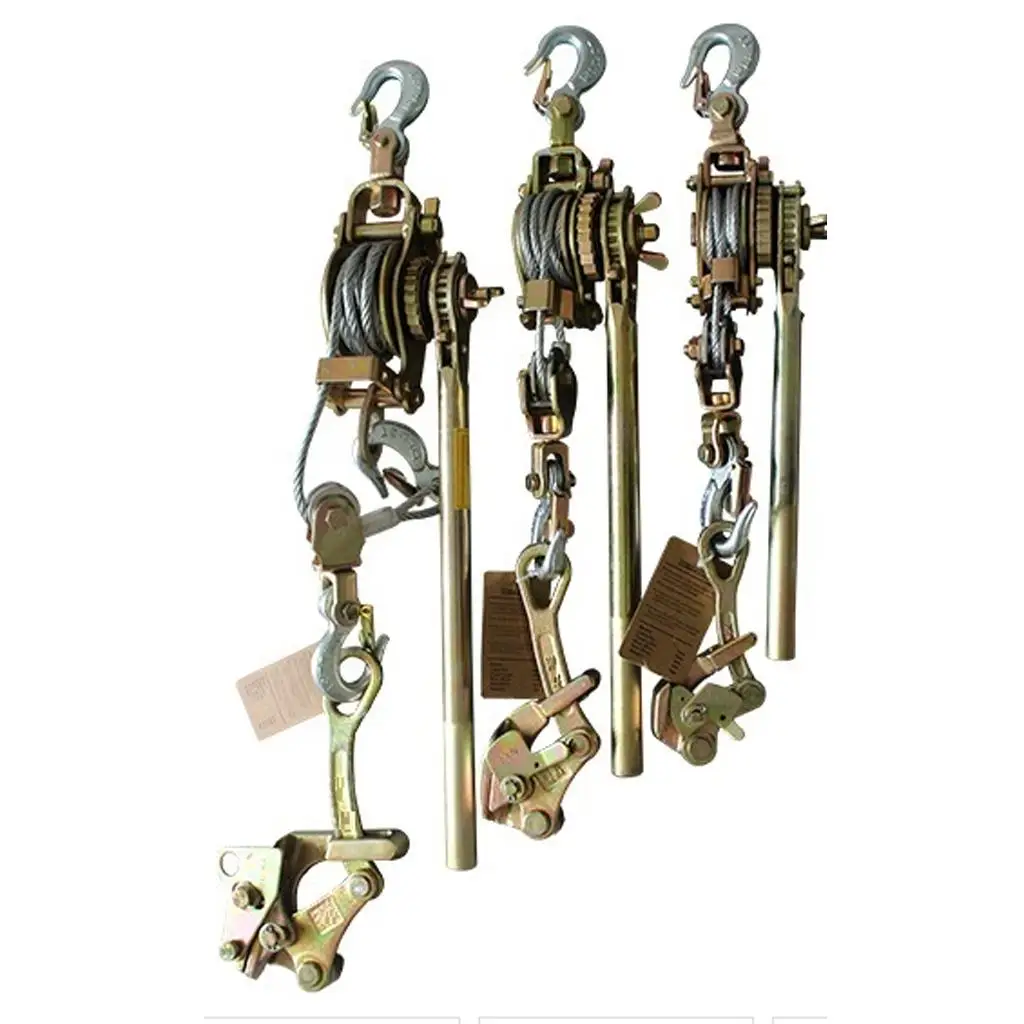 Steel wire clamps Heavy duty insulated wire grip clamp for extra-high-strength cables for tension wire communications industry 2 tons