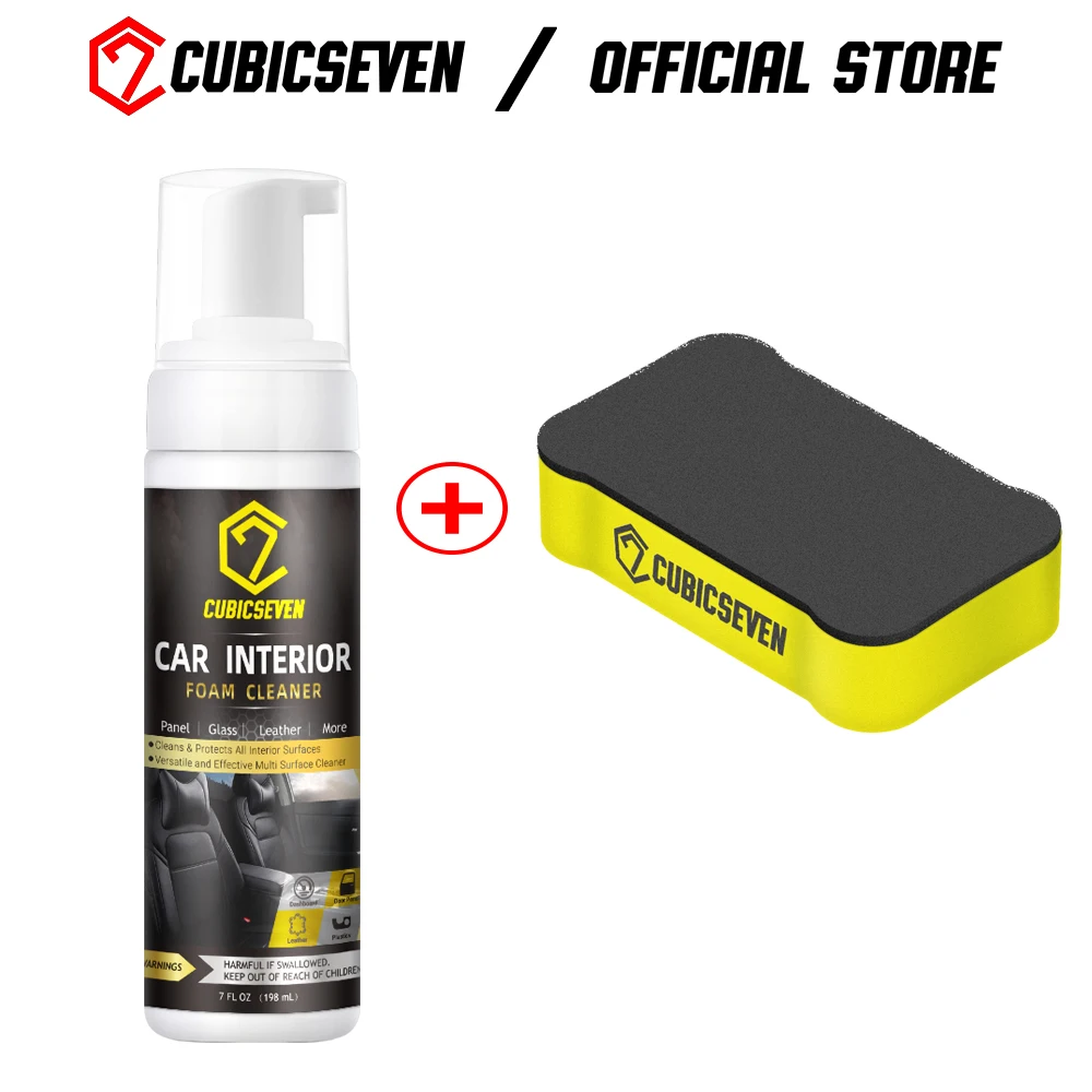 Cubicseven Car Interior Cleaner Strong Decontamination Anti-Aging  Multi-Purpose Car Leather Foam Spray Water-Free Cleaning Agent - AliExpress