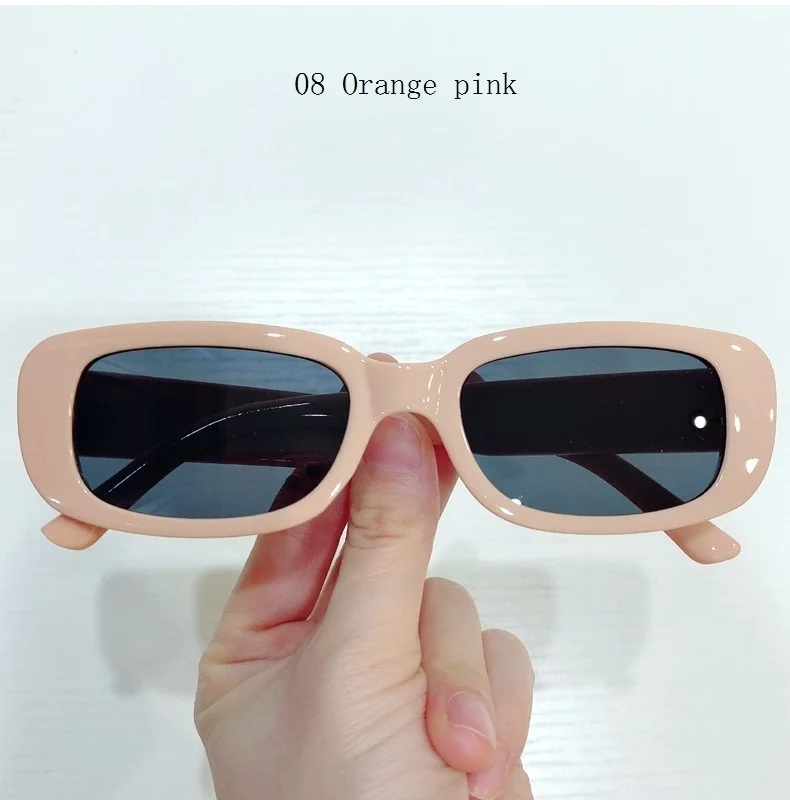 Elegant Women's Rectangular Sunglasses Vintage Style Eyewear_voghion.com