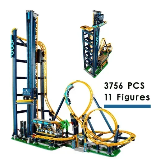 Loop Coaster Amusement Park Model Building Block 3756pcs For Children
