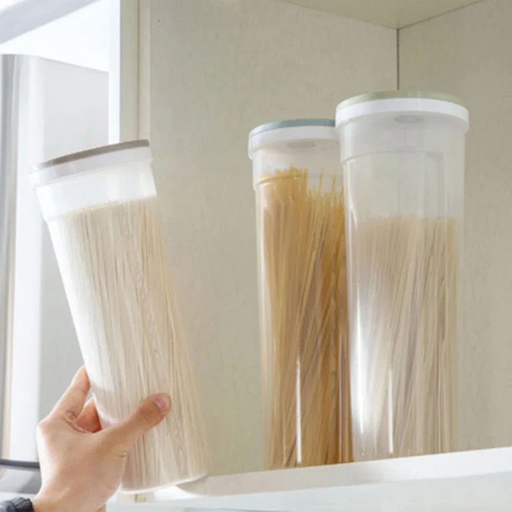Pasta Wheat Noodle Organizer Airtight Sealed Containers Kitchen Vegetable Storage Box for Cereal Spaghetti Food Storage Jar