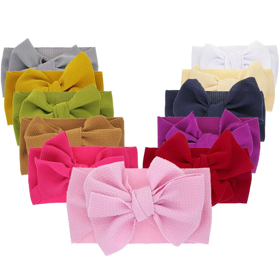 Newborn Headwrap for Baby Girl 0-24 Months Hair Bows Headband Children 1 Pcs Solid Color Hair Accessories Toddler Kids Hairbands